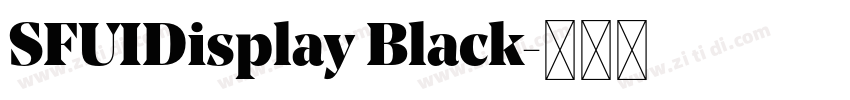 SFUIDisplay Black字体转换